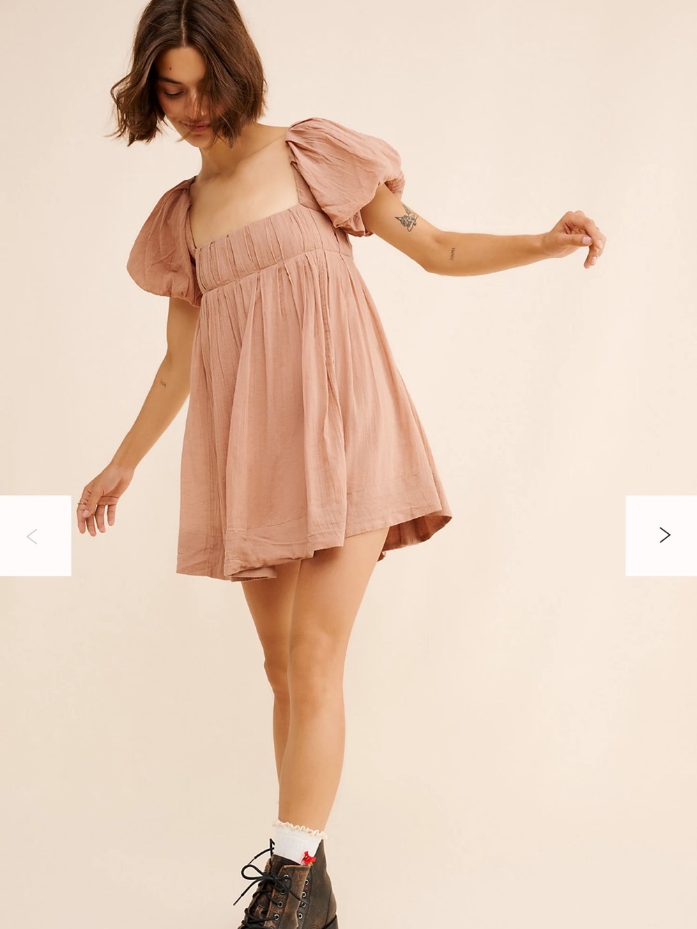 Free-est Marina Free People Dusty Rose Mini Dress